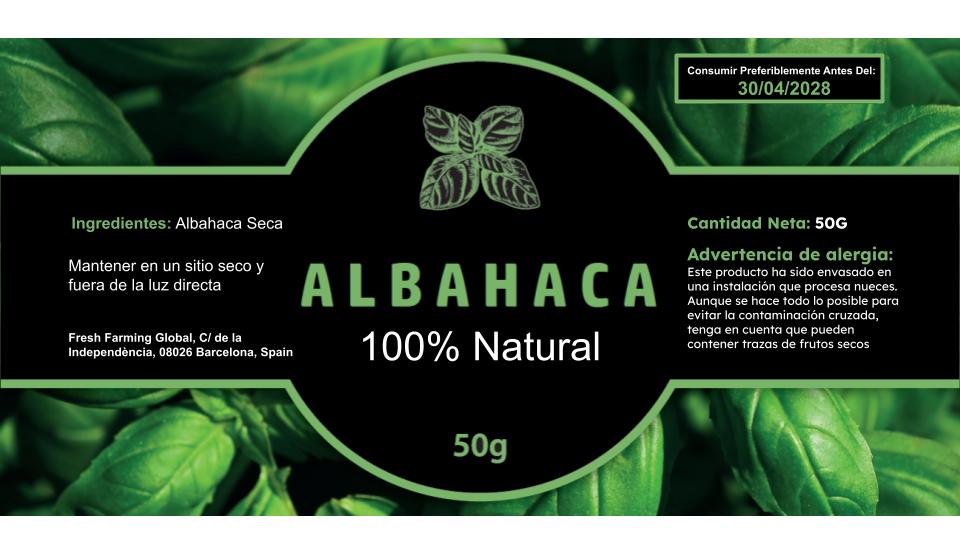 Hojas de Albahaca Seca 50g - 100% Natural - Hierbas y Especias Premium